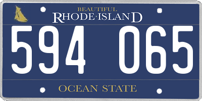 RI license plate 594065