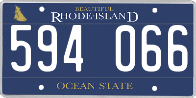 RI license plate 594066