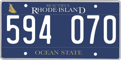 RI license plate 594070