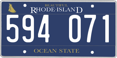 RI license plate 594071
