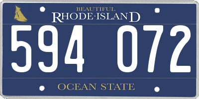 RI license plate 594072