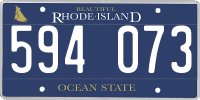 RI license plate 594073