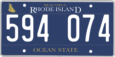 RI license plate 594074