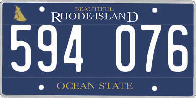 RI license plate 594076