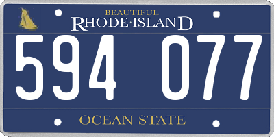 RI license plate 594077
