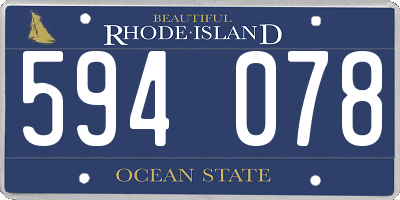 RI license plate 594078