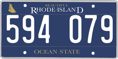 RI license plate 594079