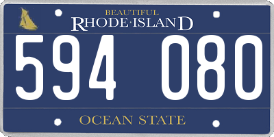 RI license plate 594080