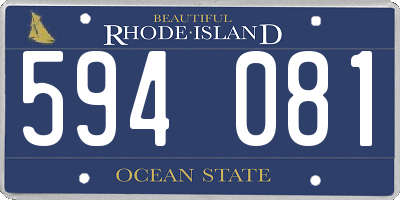 RI license plate 594081