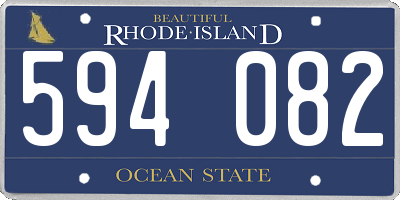 RI license plate 594082