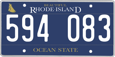 RI license plate 594083