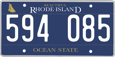 RI license plate 594085