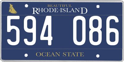 RI license plate 594086