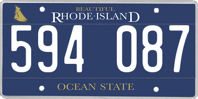 RI license plate 594087