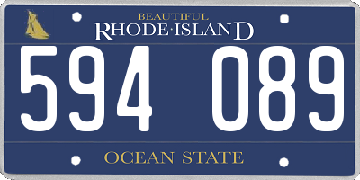 RI license plate 594089