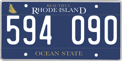 RI license plate 594090