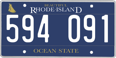 RI license plate 594091