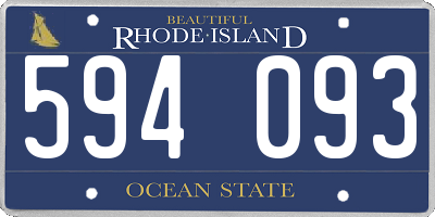 RI license plate 594093