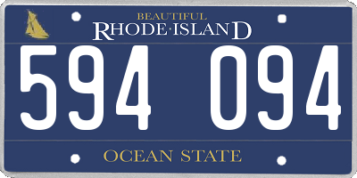 RI license plate 594094