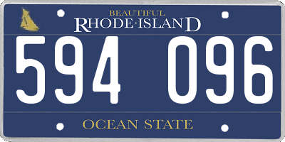 RI license plate 594096