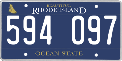 RI license plate 594097
