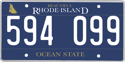RI license plate 594099