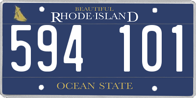 RI license plate 594101