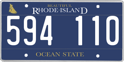 RI license plate 594110