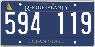 RI license plate 594119