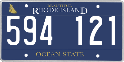 RI license plate 594121