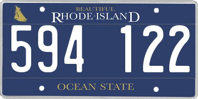 RI license plate 594122