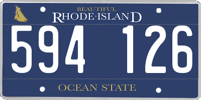 RI license plate 594126