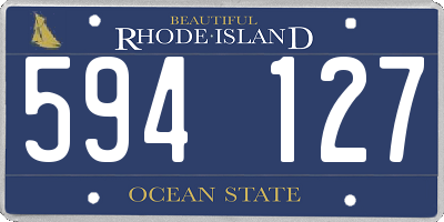RI license plate 594127