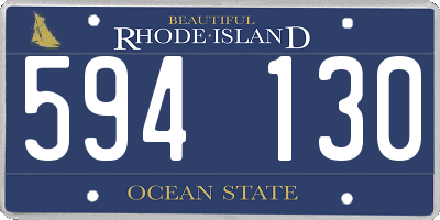 RI license plate 594130