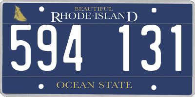 RI license plate 594131