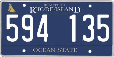 RI license plate 594135
