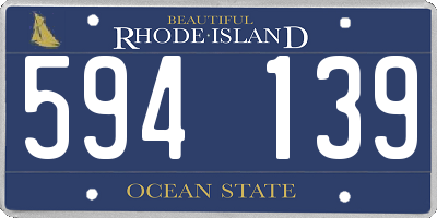 RI license plate 594139
