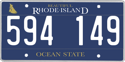 RI license plate 594149