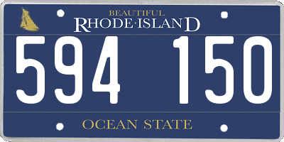 RI license plate 594150