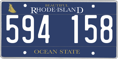 RI license plate 594158