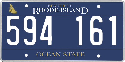 RI license plate 594161