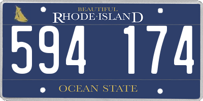 RI license plate 594174