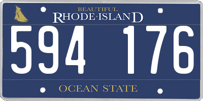 RI license plate 594176