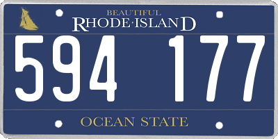 RI license plate 594177