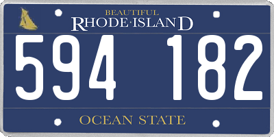 RI license plate 594182