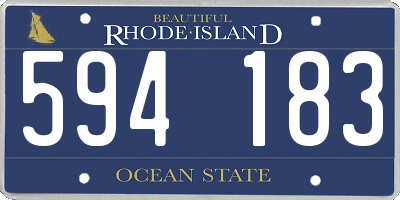 RI license plate 594183