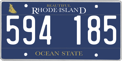 RI license plate 594185