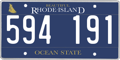 RI license plate 594191