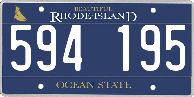 RI license plate 594195