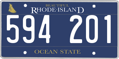 RI license plate 594201